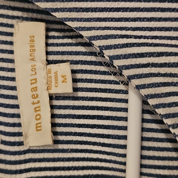 Striped Ruffle Sleeve Top - Picture 2 of 5